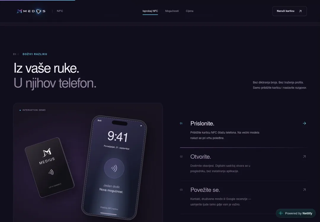 Medius NFC demo web
